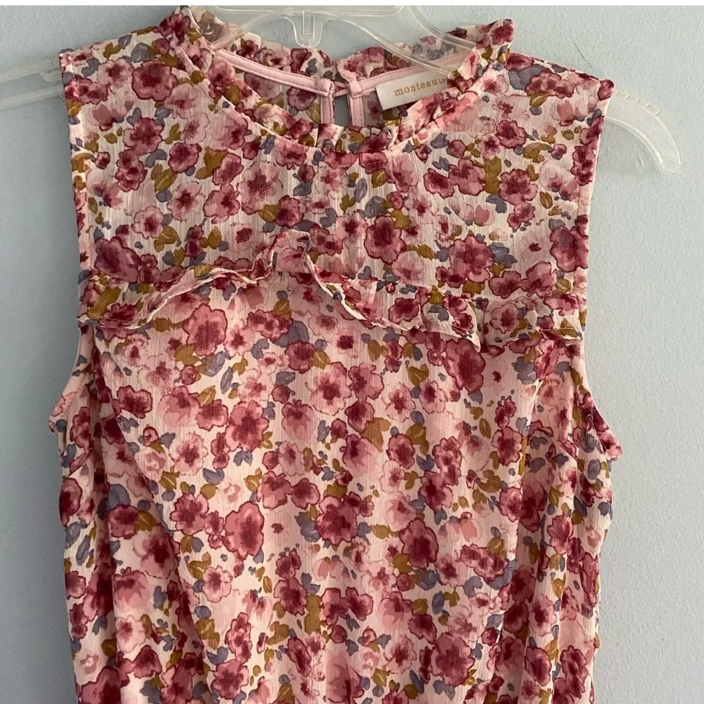 Monteau Multicolor Floral Dress Sz Small